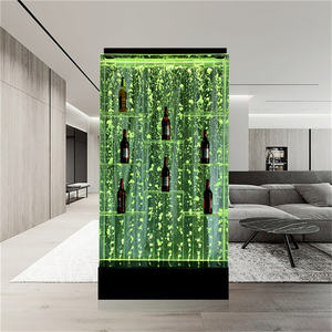Home Furniture <b>bookcase</b> with LED Lights acrylic water bubble panel - Product Image 2