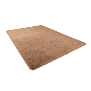 พรมขนสัตว์เทียมสไตล์ยุโรป ขนยาว สีพื้น รูปทรงแปลกตา ตกแต่งบ้าน ห้องนั่งเล่น ห้องนอน ทำความสะอาดง่าย - Product Image 2