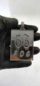 Collar con Colgante de Diamante Cultivado en Laboratorio de Oro de 14K '90s Fog Face' |   Joyería Hip Hop Personalizada de Moda para Bodas, Venta al Por Mayor - Product Image 3