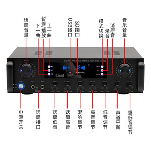 Suono di teatro intelligente di alta qualità Hi End Stereo Subwoofer amplificatore Audio con il dispositivo blu USB amplificatore di musica domestica - Product Image 4
