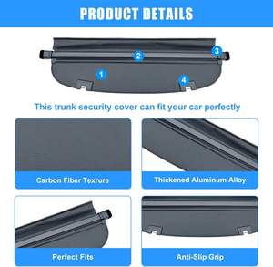 JIAYE 2025-2017 cubierta de carga retráctil para <span class=keywords><strong>Mazda</strong></span>, cubierta de sombra de seguridad para equipaje de <span class=keywords><strong>maletero</strong></span> de fibra de carbono, antiespionaje, privacidad - Product Image 2