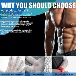 Chengmo thể thao mới liệt kê ba phần tập thể dục bắp tay tricep dây kéo xuống tricep Dây cáp tập tin đính kèm trong nhà phòng tập thể dục Grip - Product Image 4