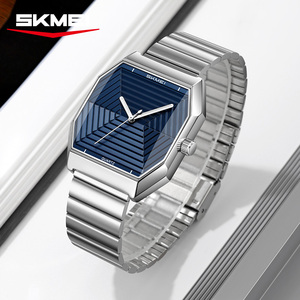 Relojes Octagonales de Nuevo Diseño OEM con Logotipo Personalizado, Correa de Acero Inoxidable, Resistentes al Agua 3ATM, Diseño Minimalista, Reloj de Cuarzo para Hombre - Product Image 1
