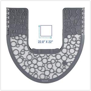 Alfombra de Baño Boardwalk 2.0, 22.88 x 22, Gris/Blanco, 6 por Caja - Product Image 6