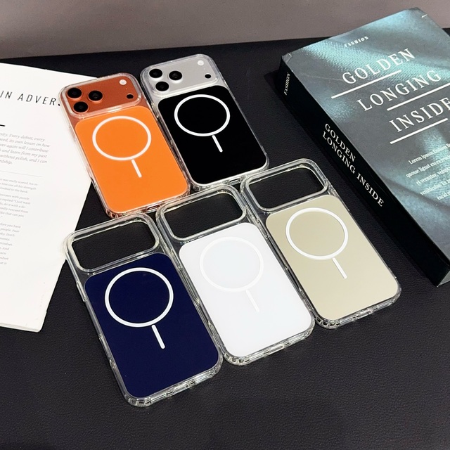 New Arrival 2026 Shockproof Transparent Magnetic Wireless Charging Phone case Cover for iphone 17 air Pro Max 16 15 14 13 Plus
