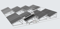 Véhicule de transfert solaire MR-AR Shuttle pour robot à double panneau avec alignement automatique par pont-rail pour robot de nettoyage solaire