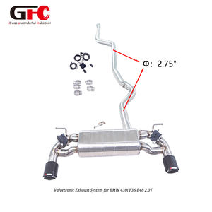 Sistema de Escape Catback GFC de Alto Rendimiento para BMW 430i <span class=keywords><strong>Gran</strong></span> Coupé F36 B48 2016, Silenciador Único con Válvulas Dobles y Diseño de Salida Dual - Product Image 6