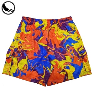 Shorts de basket-ball pour hommes en maille respirante à double couche, sublimation 100% polyester, personnalisables, pour l'été - Product Image 5