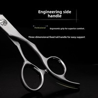 Ciseaux de coiffure Huodong F6-630v à dents en V pour la coupe de cheveux masculins - Affine les pointes fourchues, réduit le volume de 30%