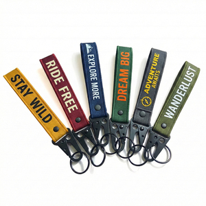 Özel Logo Marka 3D Nakışlı Anahtarlık Kişiselleştirilmiş Kumaş Havacılık Araba Motosiklet Özel Halka Anahtarlık Aksesuarları - Product Image 2