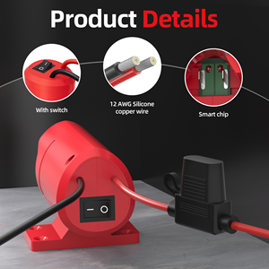 Convertidor de Corriente M12 a 12V con Interruptor de Encendido/Apagado y Protección de Fusibles, Cable de 12 AWG, Adaptador de Batería DIY para Juguetes, Coches y Herramientas para Niños - Product Image 3