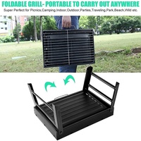Grilles de Barbecue pliables Portable Barbecue foyer Camping grille charbon de bois poulet Grill Machine Table