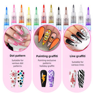 Vente en gros Prix usine Stylo vernis à ongles Premium 0.7mm pointe importée Stylo Nail Art longue durée sûr pour Nail Art Graffiti Business - Product Image 3