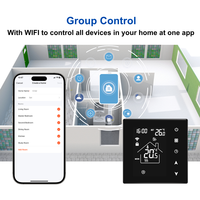 Termostato Inteligente Wifi para Calefacción Eléctrica de Apartamentos y Hogares, Termostato de Habitación con Botones Táctiles para Temperatura por Suelo Radiante, Termostato de 16A