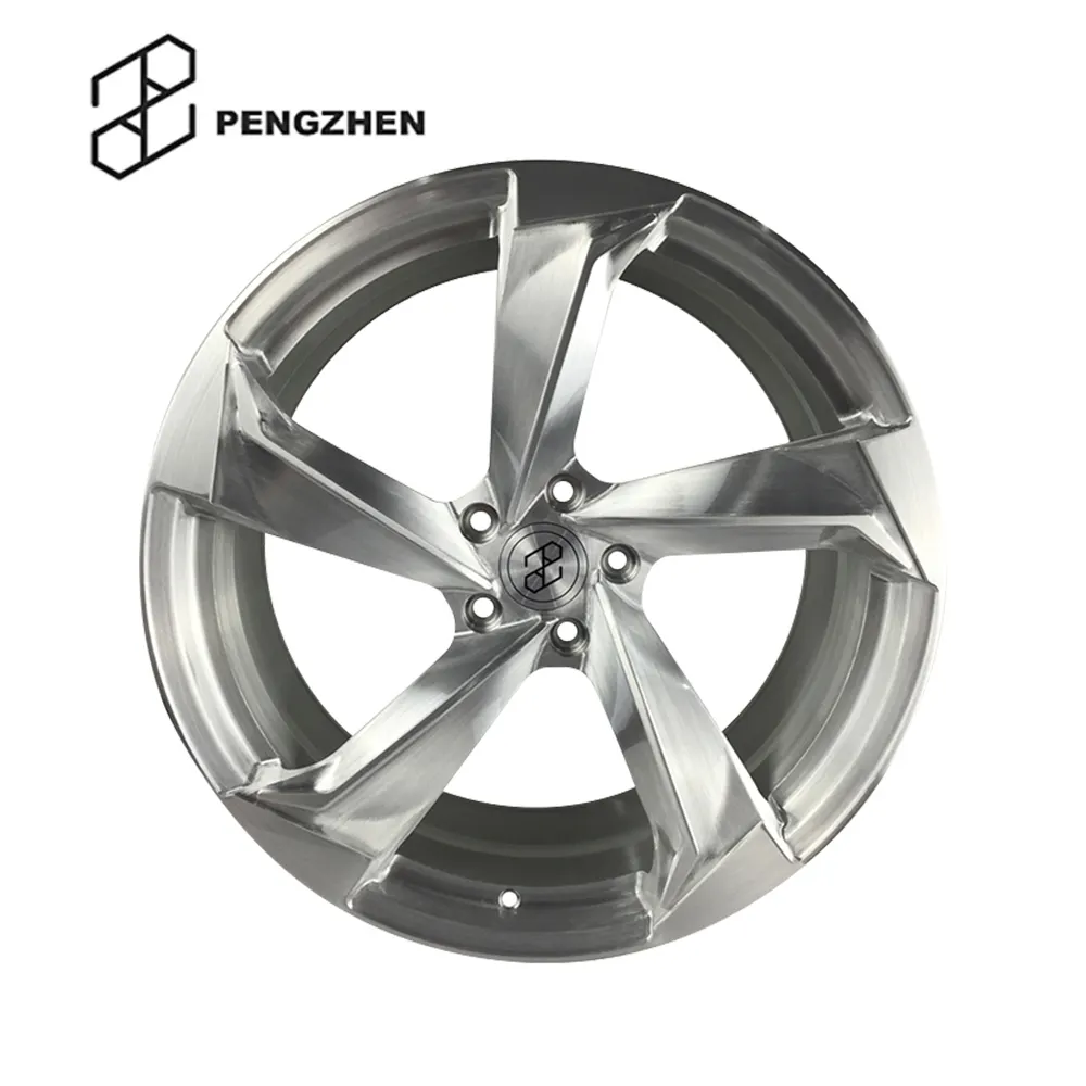 Pengzhen siyah gümüş CNC jant fırça kolu 18 "PCD 5x114.3 Ford explorer için yolcu araba tekerlekleri varil