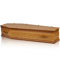 Couvercle plat en bois de style australien, cercueil de pologne JS-E1210, cercueil en carton