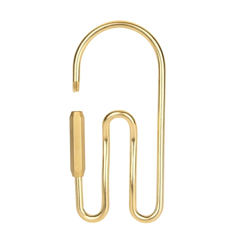 Decoration solid brass loop keyring metal holder carabiner