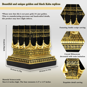 <span class=keywords><strong>Figurine</strong></span> en résine de la Kaaba - Modèle de la Kaaba de la Mecque islamique - Fabrication artisanale, OEM <span class=keywords><strong>personnalisé</strong></span>, vente en gros en usine - Product Image 3
