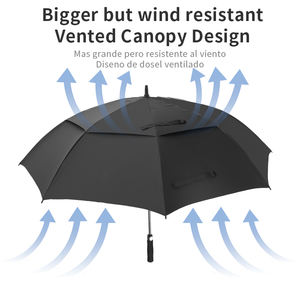 Paraguas de golf promocionales personalizados con impresión, resistentes al viento, para exteriores, de alta resistencia, para eventos corporativos - Product Image 2