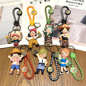 Trong Kho 3D Anime Luffy Hình Keychain Phim Hoạt Hình Nhân Vật Nami Zoro Sanji Chopper Keyring Mềm Silicone Ba Lô Búp Bê Keychain - Product Image 3