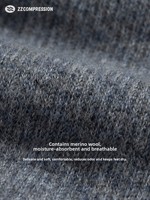 Chaussettes de compression mi-mollet en laine mérinos ZZCOMPRESSION pour la randonnée en plein air, l'alpinisme, le ski, la course à pied et les sports, séchage rapide