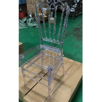 Chaise Napoléon empilable en plastique transparent de qualité supérieure, moderne, pour hôtel, mariage, restaurant, banquet, extérieur, appartement, villa