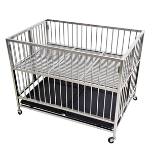 อุปกรณ์สัตวแพทย์ คอกสุนัขพับได้แบบพกพา พร้อมผิวสัมผัสสแตนเลสและระบบปิดด้วยกระดุมเพื่อการติดตั้งง่าย - Product Image 1