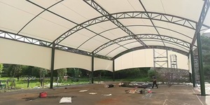 700G Tùy Chỉnh Màu Rắn Công Nghiệp Sử Dụng <span class=keywords><strong>PVC</strong></span> Tráng Đồng Bằng Không Thấm Nước Cắm Trại Lều Với Mái Nhà Cho Các Sự Kiện Chống Cháy - Product Image 5