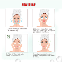 Masque pour les yeux en hydrogel bio OEM, hydratant naturel, sans peluches, ingrédients principalement à base de glycérine