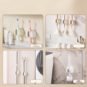 Organizador <span class=keywords><strong>de</strong></span> Escobas Autoadhesivo para Montaje en Pared, Estante <span class=keywords><strong>de</strong></span> Almacenamiento <span class=keywords><strong>de</strong></span> Plástico para Cocina, <span class=keywords><strong>Armario</strong></span> <span class=keywords><strong>de</strong></span> Garaje, Herramientas <span class=keywords><strong>de</strong></span> Fregonas - Product Image 3