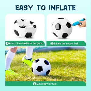 Balón de Fútbol Tamaño 2/3/4/5 Cosido a Máquina Clásico Blanco y Negro - Uso Interior/Exterior Duradero Excelente Regalo para Niños y Jóvenes Logotipo Personalizado - Product Image 5