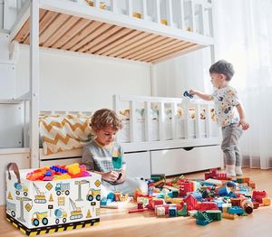 Panier de rangement rectangulaire pour vêtements, jouets et cubes, pour véhicules d'ingénierie - Product Image 2