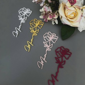 Honey And Sweetness Mum Floral <b>Acrylic</b> Cake Decor Mother's Day Women's Day Cake Decoration Ins Style Plastic Plugin - Product Image 3