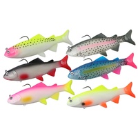 Leurre souple réaliste en plastique souple, type Swimbait à queue de pagaie et queue en T, pour lancer longue distance, appât artificiel non monté pour Black-bass, Brochet, Lucioperca