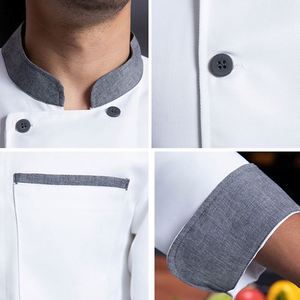 Chaqueta de Chef Verde Camuflaje al por Mayor, Uniforme de Cocina Japonés, Chaqueta de Chef Azul, Ropa de Trabajo, Color Negro - Product Image 2