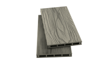 Plancher de balcon en WPC HDPE massif, antidérapant, ignifuge, en teck traditionnel, personnalisé LongWell, best-seller, épaisseur 22,5 mm, garantie 5 ans