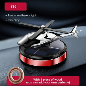 Ambientador para Auto <span class=keywords><strong>con</strong></span> Diseño de Helicóptero Solar, Difusor de Perfume Rotatorio <span class=keywords><strong>con</strong></span> Hélice, Accesorios Decorativos de Aromaterapia para Interiores de Auto - Product Image 2