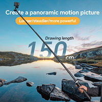 Telesin 1.5m 360 support de rotule rotatif à trois pattes universel Selfie Stick trépied pour Gopro DJI insta360 caméra