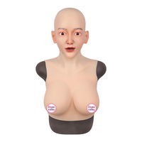 Masque de beauté féminin réaliste en silicone pour mascarade, couvre-tête portable, accessoire de tête pour Drag Queen, travesti, accessoires de film, cosplay