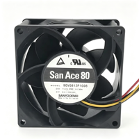 Kipas Sanyo 9GV0812P1G08 8038 12V 3.8A 8CM Asli Berkecepatan Tinggi dan Berkapasitas Besar
