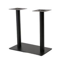 Pieds de table en acier noir pour restaurant, base de table à café en métal robuste pour restaurant