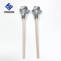 Sensor de Temperatura Industrial Tipo K de Alta Temperatura (1200 Grados) con Funda de Cerámica