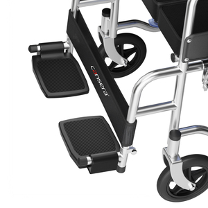 Sedia a Rotelle Pieghevole in Acciaio Personalizzabile per Trasporto Manuale, Uso Domestico per Disabili, 100KG, Confortevole - Product Image 5