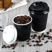 Gobelet en papier 10/30 pièces, biodégradables, pour boisson chaude, lait, tasses à café avec couvercle jetable, logo personnalisé