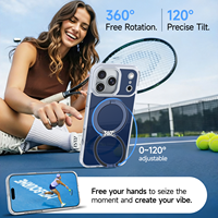 Pour iPhone 17 Pro 14 15 16 Plus – Coque de protection pliable en métal avec support 360° ° Étui de téléphone magnétique rotatif pour 16E 17E