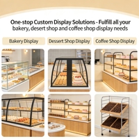 Vitrine de présentation de table multifonctionnelle avec écran LED, finition peinte, structure en verre et métal, tailles personnalisées pour les cafés et les boulangeries