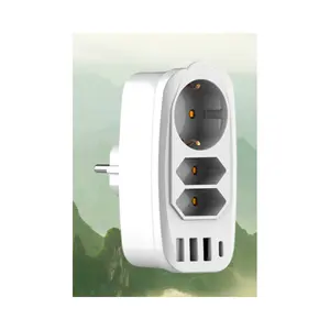 Nieuwe Multifunctionele Stopcontact Smart Home Office Power Plug Met 3 Usb En 1 Type C Hogetemperatuurbestendige Power Converter