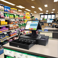 OEM 15 15,6 pulgadas pantalla táctil dual única todo en uno Pos Terminal caja registradora Epos máquina Pos sistemas de venta