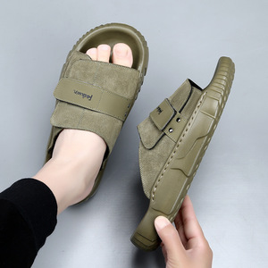 Sandalias de Ante Sintético para Hombre, Diseño Abierto, Antideslizantes, Suela de EVA, para Uso Interior y Exterior - Product Image 3