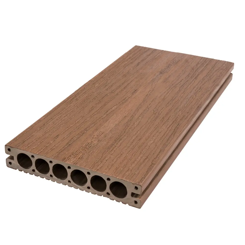 आउटडोर विरोधी यूवी पीवीसी लकड़ी का फर्श डेक प्लास्टिक समग्र